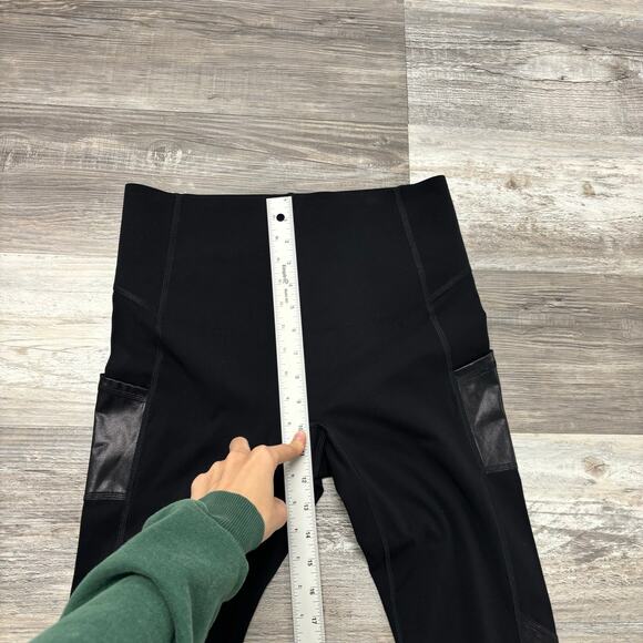 Spanx Everywear Gloss Black M‎ Metallic Panel Pullover Yoga Gym Fitness Legging - Picture 6 of 12